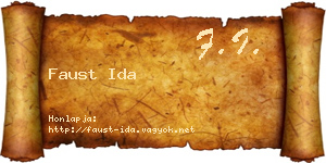 Faust Ida névjegykártya